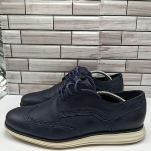 Cole Haan Original Grand Wingtip Oxford, Men's Size 9.5M, Blue/White